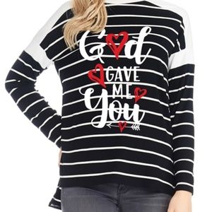 Graphic Top "God Gave Me You"